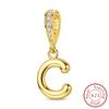 Декоративные Подвески Элементы Бусины Натуральная Медь Алфавит A-Z 26 Букв Подвески Декорации Подвеска Подходит Для Аутентичного Браслета Стиль Браслет