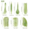 Body Quartz Natural Resin Emerald Green Beauty Tools Gua Sha Boards Set Massager Beeswax Board