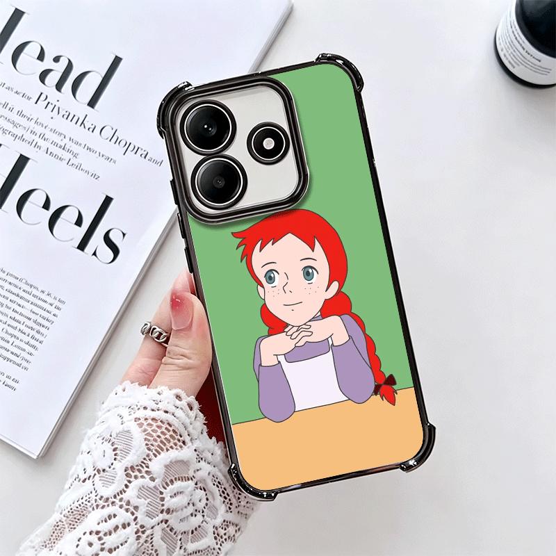 Чехол для телефона Anne Of Green Gables Shirley Plating для Xiaomi Redmi Note 14 15 Pro Plus 13 12 11 11S 11T 10 9S 9 5G Противоударный Airab