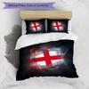 England Football Printed Bedding 3 Piece Set Cozy Breathable Bed Cover Set as Housewarming Holiday Gift