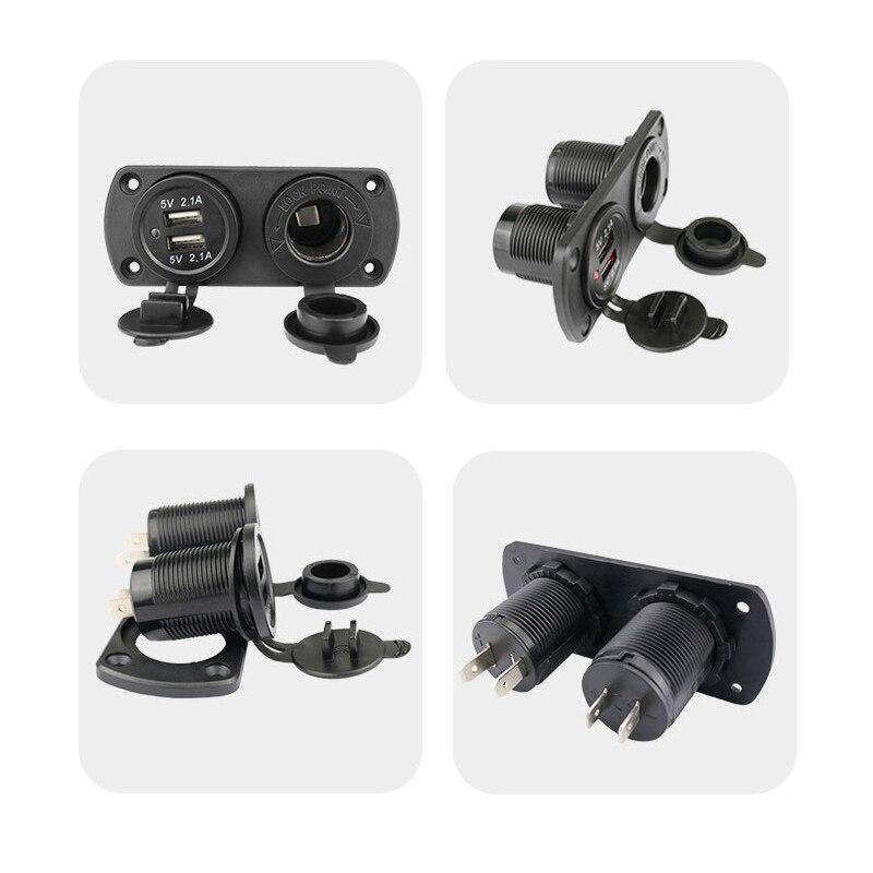Разветвитель розетки 12 В 4,2 А, двойной USB-адаптер зарядного устройства для автомобиля, лодки, морского мотоцикла