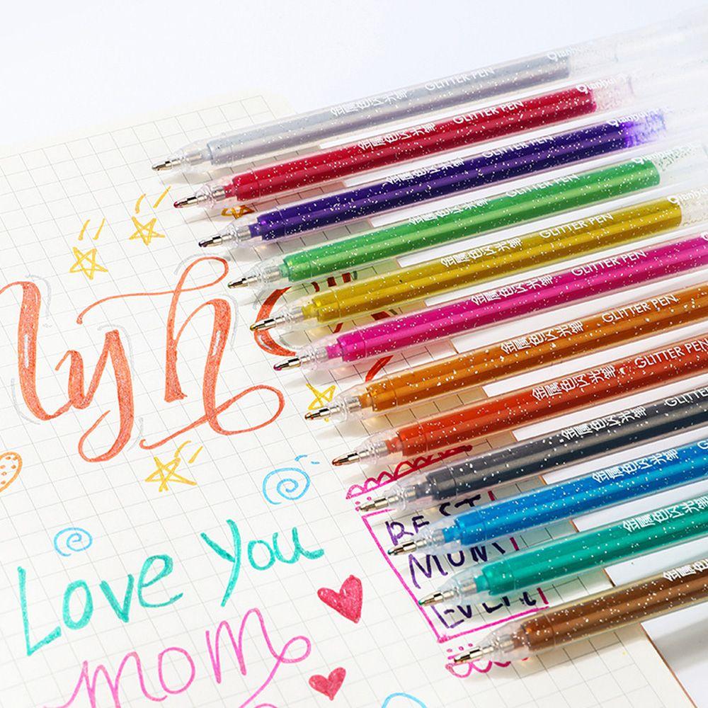1,0 мм Милые инструменты для рисования Канцелярские товары Гелевая ручка с блестками Флеш-маркер Ручка-хайлайтер с изменяющимся цветом