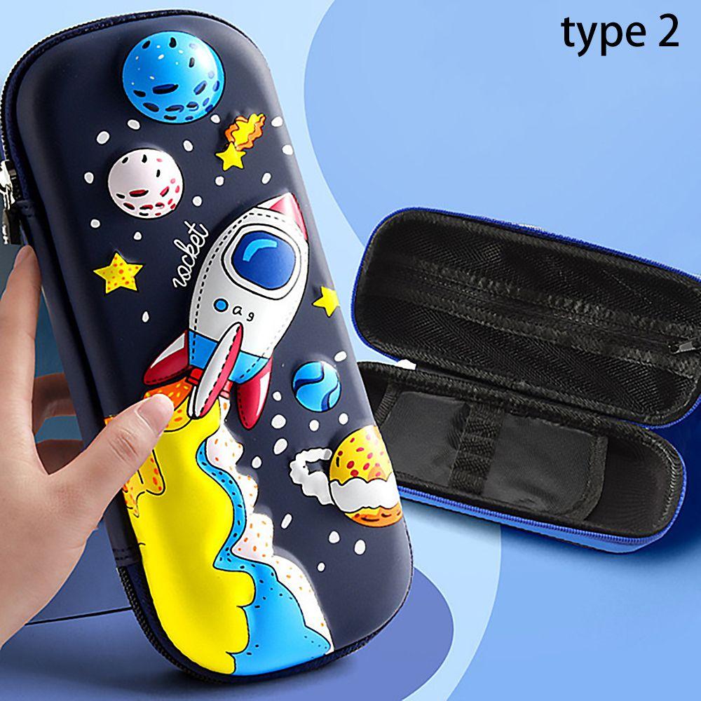 Gift for School Kids Stress Relief Squeeze Toy Push Bubble 3D Pencil Case Fidget Toys Cartoon