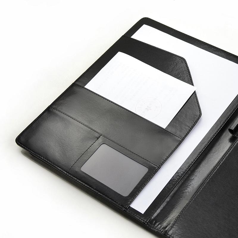 Colorful A4 PU Leather Binder Notebook Pocket File Business Organizer Office Stationery Presentation Folder Customized logo