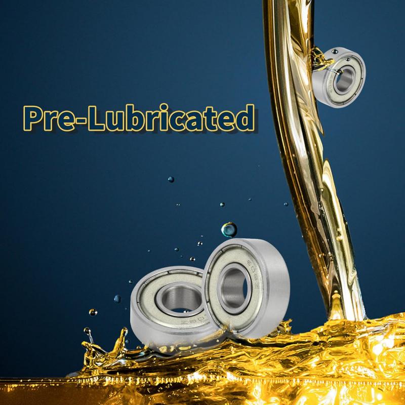 608ZZ Deep Groove Ball Bearings P5 8x22x7mm Lubricated Bearings Double Metal Seal Silver Tone Scooter Skateboard - Pack of 4