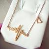 Necklace Exquisite Clasp Closure Women Alloy Heart Jump Pendant Chain for Wedding