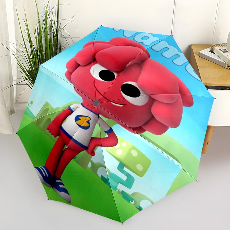 Custom Name Jelly Jamm Theme Automatic Umbrella, Lightweight & Portable, 8 Rib, Perfect for Outdoor Travel, Birthdays, Christmas, Gifts.