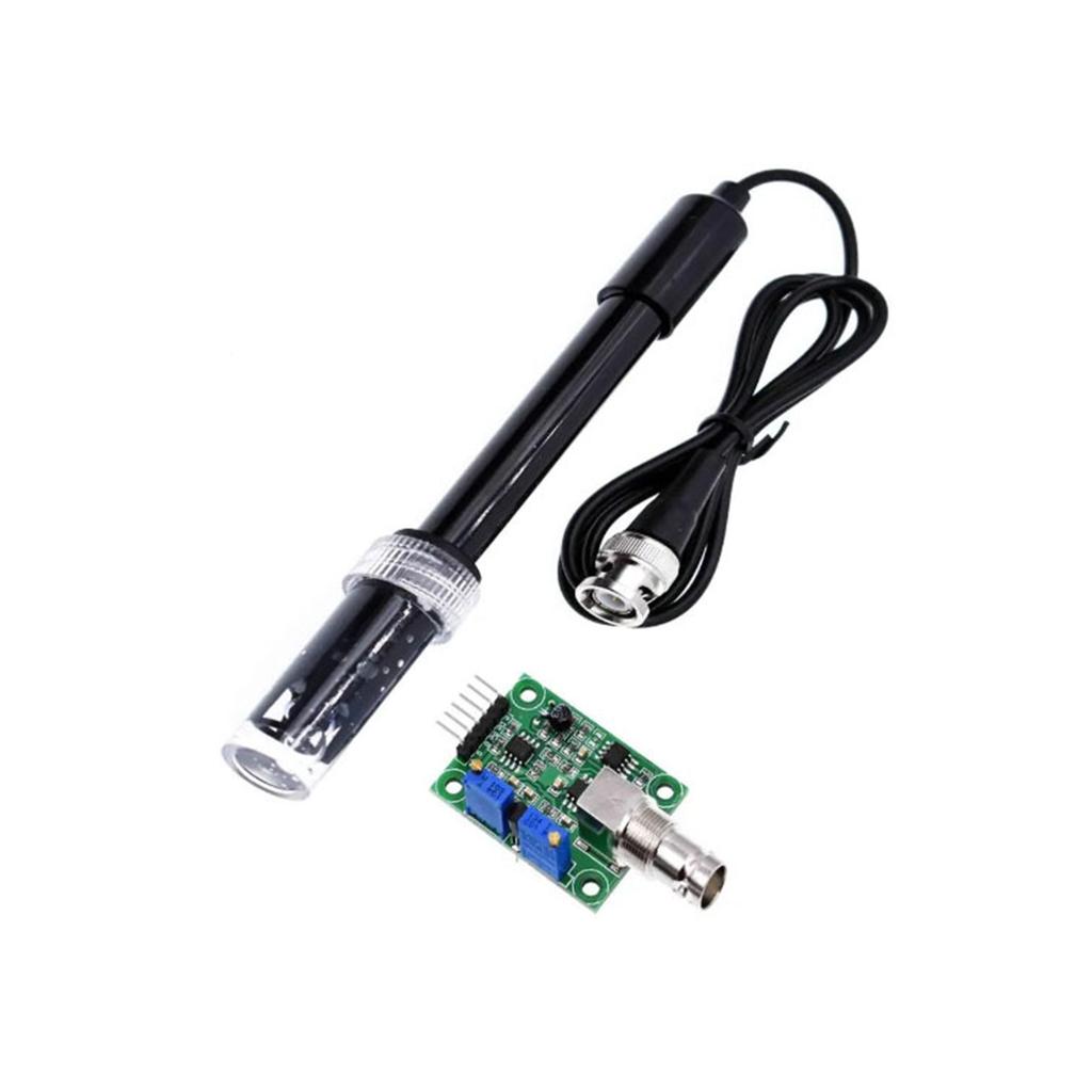PH0 14 Value Detect Sensor Module + PH Electrode Probe BNC with Cable PH Value Detector for Aquariums, Hydroponics,