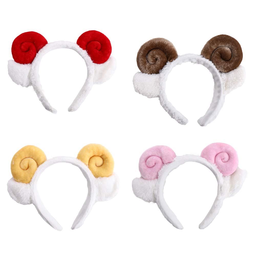 Girls Korean Sheep Ear Cartoon Hair Accessories Plush Lamb Headband Hair Hoop