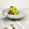 Modern Marble Tray: Elegant Fruit Plate for Living Room, Bedroom, and Coffee Table Decor