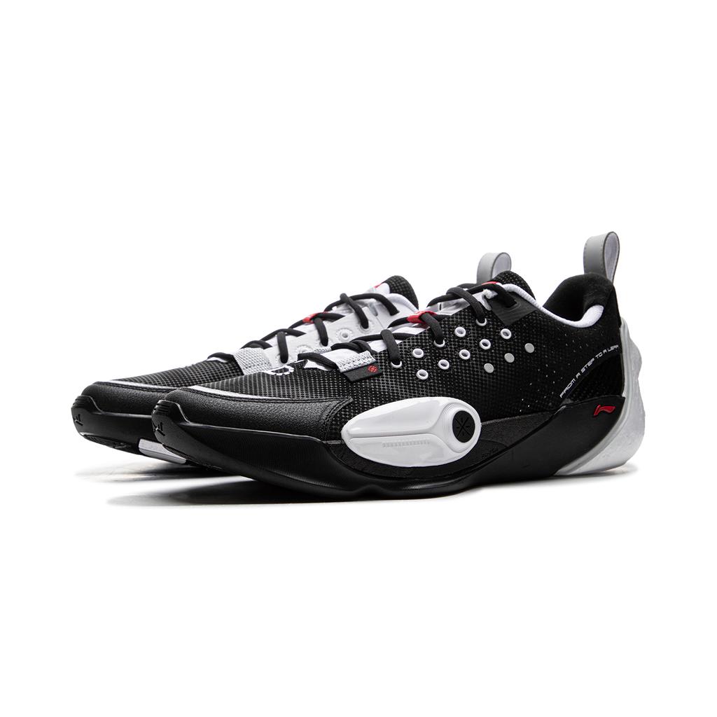 Li Ning All City 13 Амортизирующие износостойкие нескользящие низкие мужские баскетбольные кроссовки Черно-белые ABAV001-3