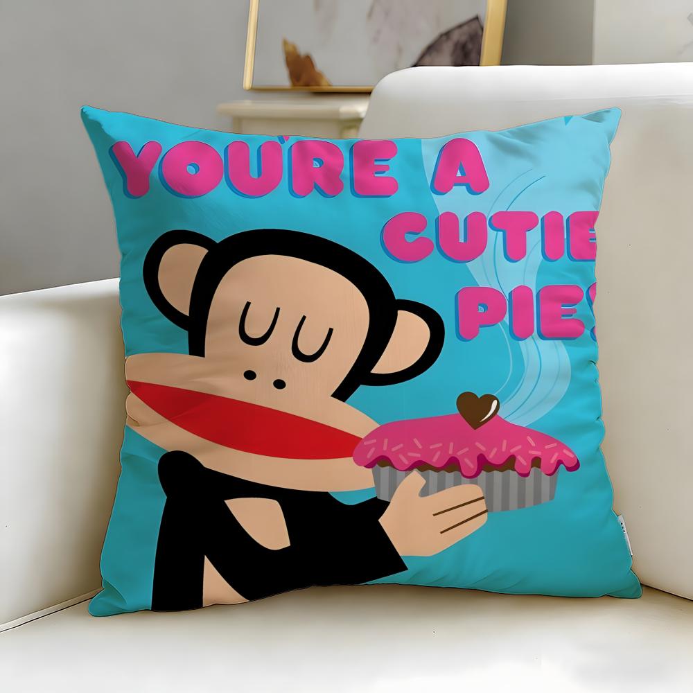 classic brand Paul Frank Cushion Cover Soft EasyWash Pillow Case Versatile for Couch Bed Travel and Office