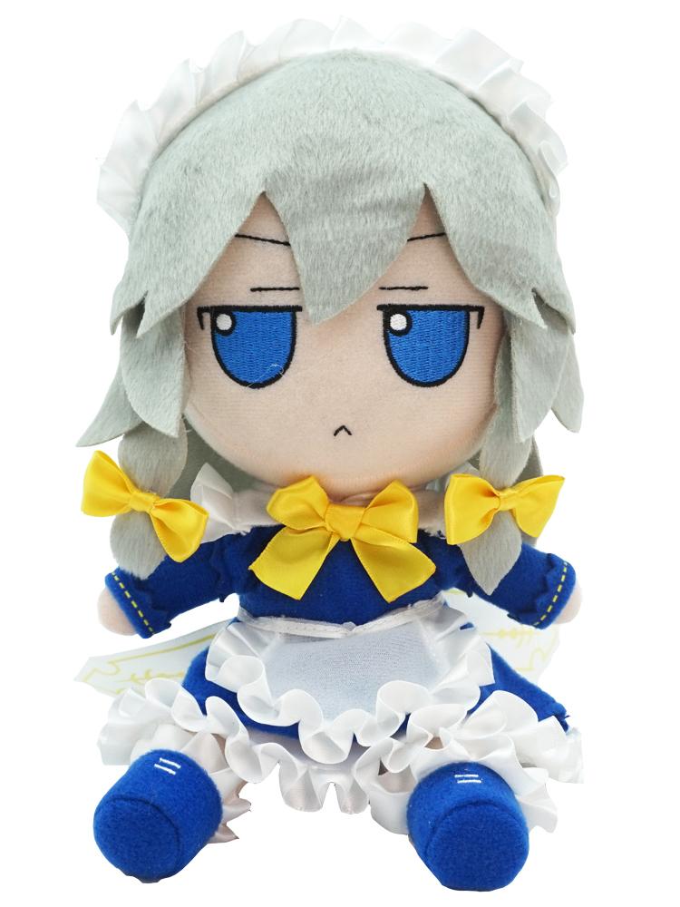Touhou Project Izayoi Sakuya Plush Toy Fumo Inu Sakuya Plushie Figure Doll Lovely Cosplay Pillow Anime for Fans Birthday Gifts