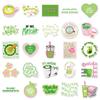 50 Matcha Girl Aesthetic Stickers - Fresh Green & Pink Graffiti for Notebooks & Cups