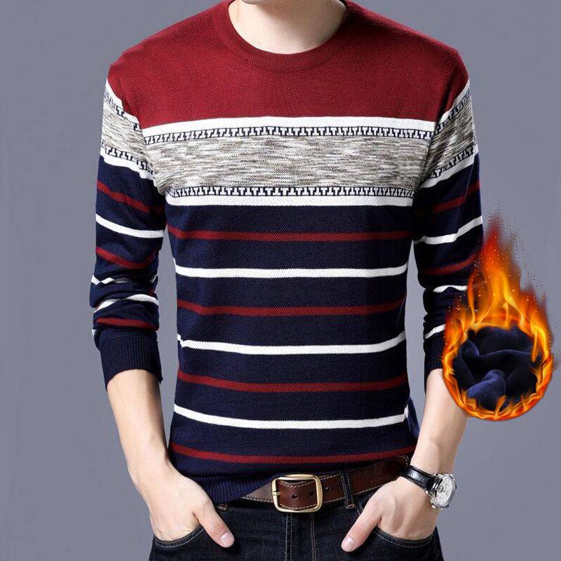 Модный мужской свитер Мужской Зимний мужской свитер Slim Fit Пуловер Мужской трикотаж Pull Homme Свитера