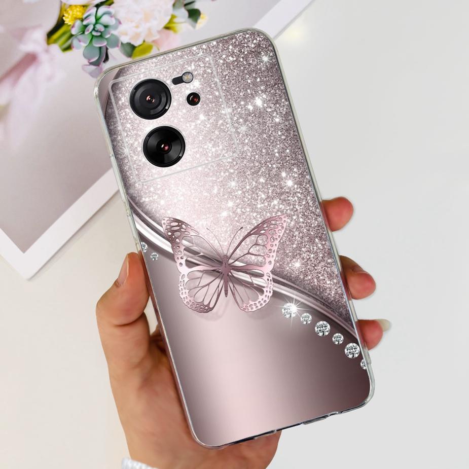 Чехол для Xiaomi 13T Pro Роскошная окрашенная задняя крышка Прозрачный силиконовый чехол для телефона Для Xiaomi Mi 13T Pro 13TPro Мягкие чехлы Сумки 6.67''