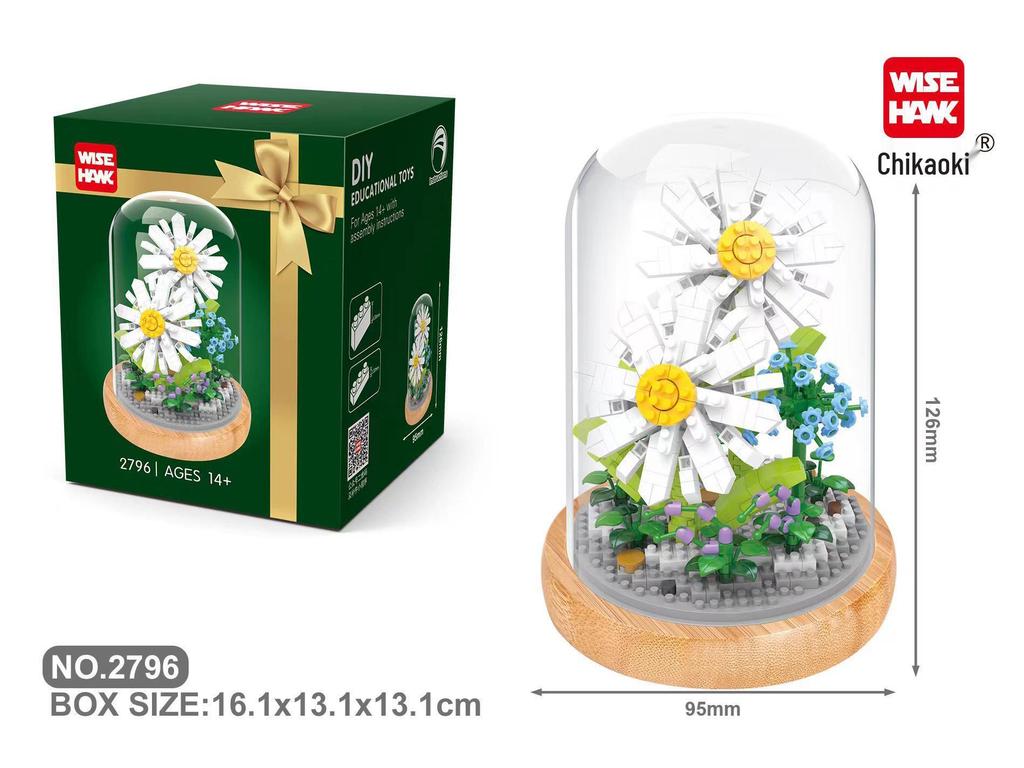 Micro Particle Building Blocks: Sunflower and Rose Bouquet for Valentine's, Qixi, Teacher's Day, and Christmas.