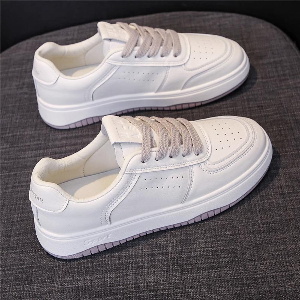 Белые туфли из натуральной кожи, женская повседневная спортивная обувь, весна 2024, новые универсальные дышащие женские туфли, белые кроссовки для женщин