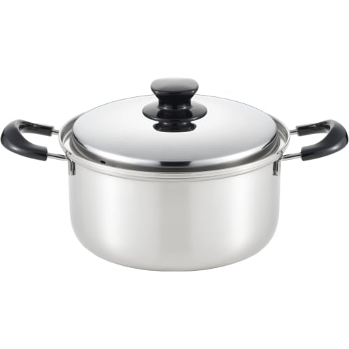 Yoshikawa Integrate Tsubame-Sanjo 22 см 4,5 л Кастрюля с двумя ручками и крышкой, подходит для индукционных и газовых плит, Сделано в Японии, SJ3396