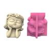 Wreath Girls Pen Holder Silicone Molds Table Ornament Mould Plasters Making Tool Succulent Planter Mold Easy To Clean