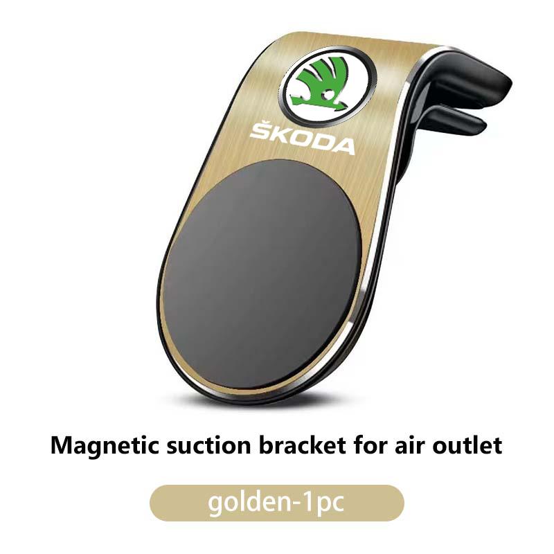 sfrab5 Car Magnetic L-Type Phone Holder Car Smart Phone Stand Clip For Skoda Kamiq Karoq Octavia 2 3 Rapid Scala Kami Fabia VII VRS