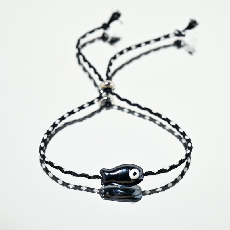 Bohemian Trendy Multicolored Pull-String Ceramic Fish Bracelet Jewelry Women For Wrist And Ankle