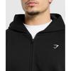 Gymshark Толстовка с капюшоном Atlas Zip Up, черная A2b8v Bb2j