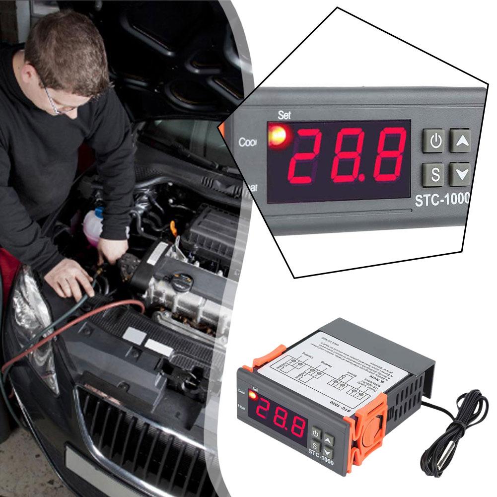 Цифровой контроллер температуры Терморегулятор Термостат инкубатор Реле 12 В Аксессуары Охлаждение Нагрев 24 В Авто 110/220 В V1U5