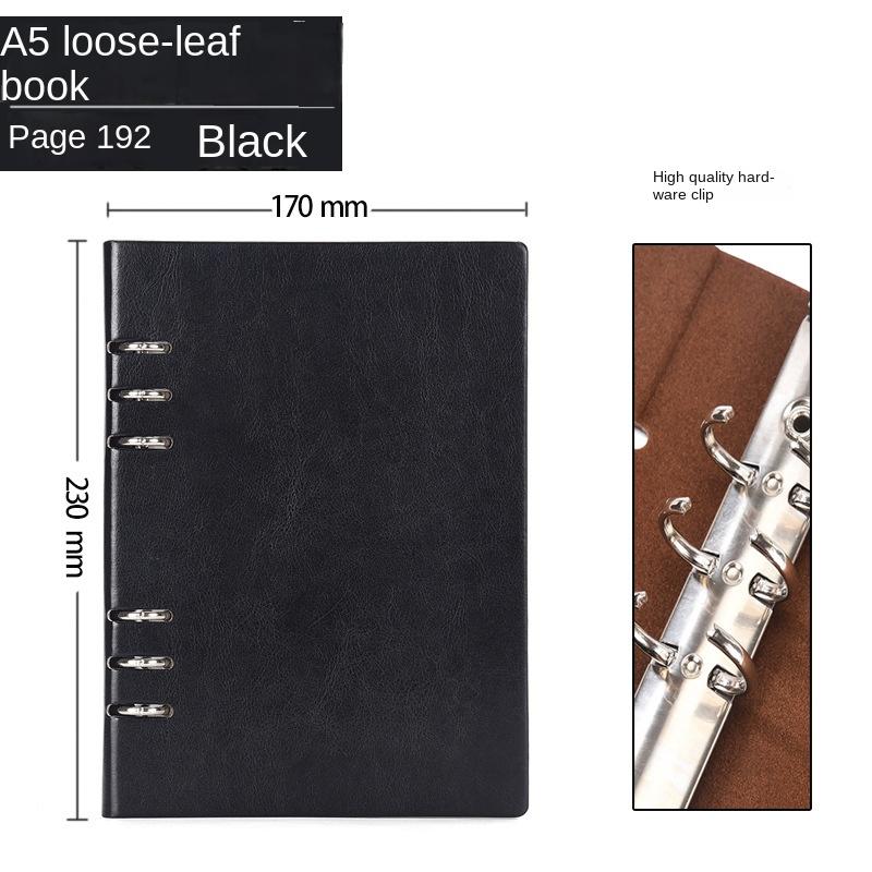 A5 Imitation Leather Loose-Leaf Notebook 100 Sheets Yc-22 Gift Business Office Meeting Record Book Sub-Logo