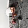 НОВАЯ Ретро Милая Маленькая Кожаная Сумка Длинное Ожерелье для Женщин Модная Цепочка для Свитера Подвеска на Шею Украшение Универсальный Аксессуар Подарок