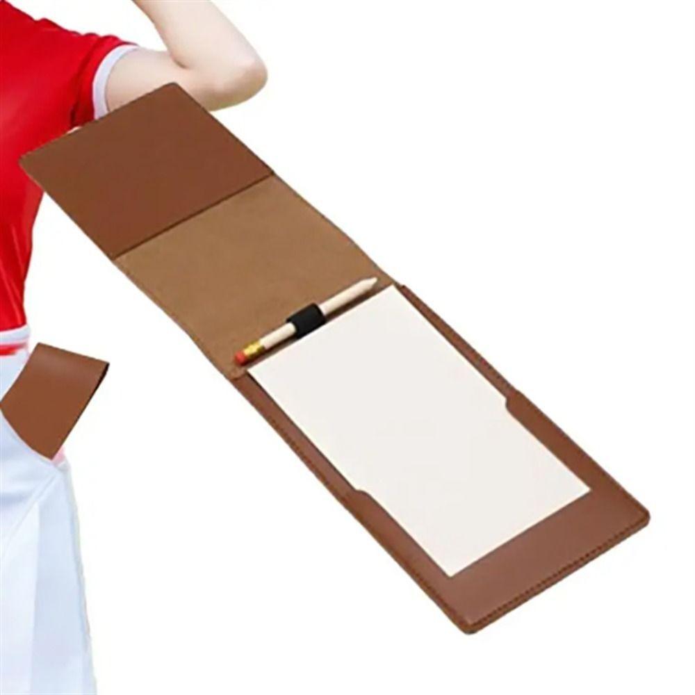 PU Leather Yardage Book Lightweight Score Notebook Golf Scorecard Holder Golf Training