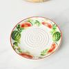 Round Plate Manual Garlic Masher Non-Slip Vegetable Grating Plate Ceramic Ginger Grater  Kitchen