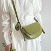Модные зеленые кожаные сумки через плечо, ретро-портативные сумки, простые женские сумки через плечо для поездок на работу, женские ручные сумки-седла
