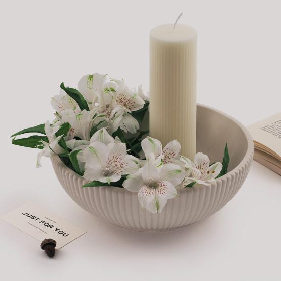 Storage Bowl Silicone Mold Handmade Gypsum Epoxy Resin Casting Mold Fruit Serving