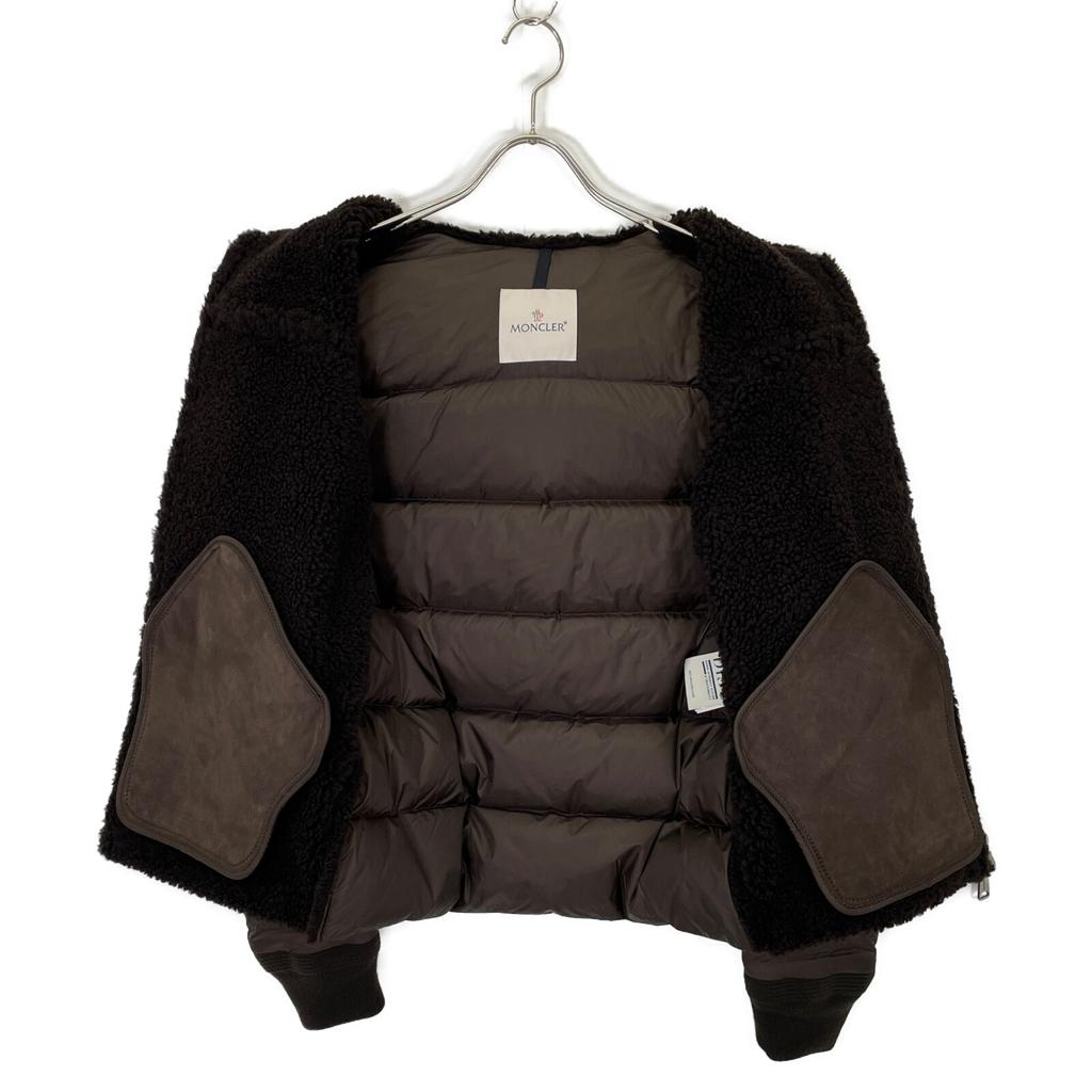 Moncler [Good condition/Domestic Regular] EDWIN Edwin Suede/nylon Switching Boa X Down Jacket 2 BrownUsed