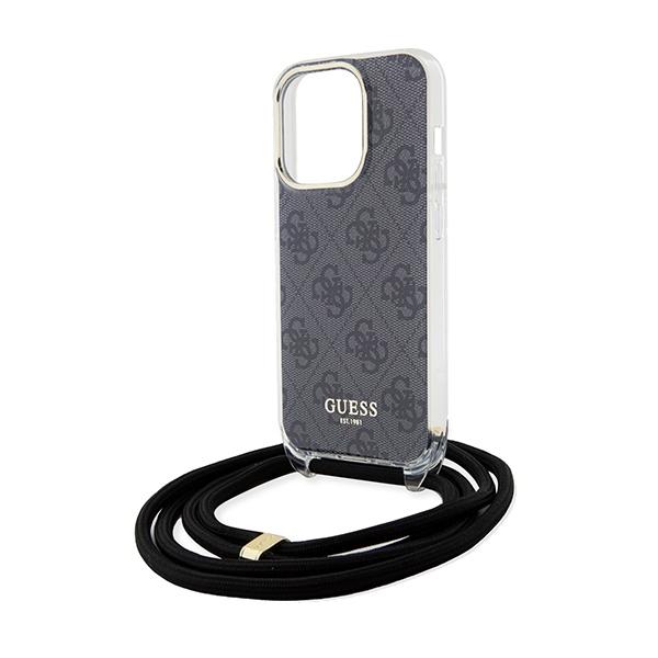 Etui do iPhone 15 Pro Max Guess Crossbody Cord Czarne