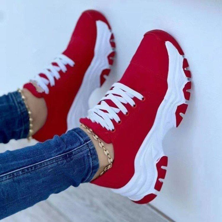 Новые 22-го года на толстой подошве, разноцветные, на шнуровке, беговые кроссовки, большой размер, низкие, повседневные, однотонные, спортивная обувь