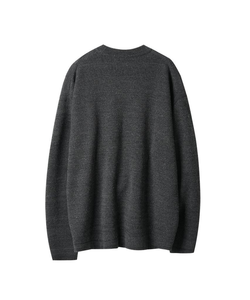 Leopeusaideu Blended Crewneck Knit Charcoal
