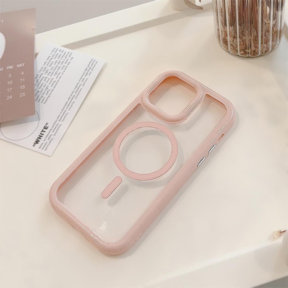 Магнитный Акрил для IPhone 16 для Чехла Apple Phone 15promax Кремовый 17 для 12 Противоударный