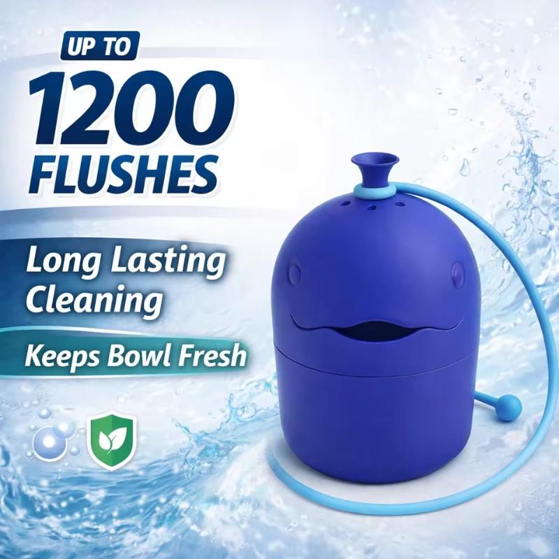 Automatic Toilet Cleaner "Toilet Whale" Portable Bottle Design Eco-Friendly for Family Bathroom Toilet Cleaning