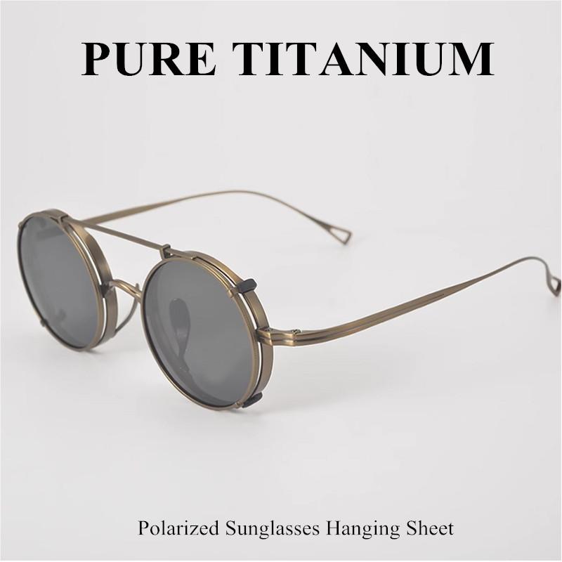 2026 Fashion high quality titanium Polarized Sunglasses Clip driving sun glasses Frame men and women Vintage Brand Eyeglasses