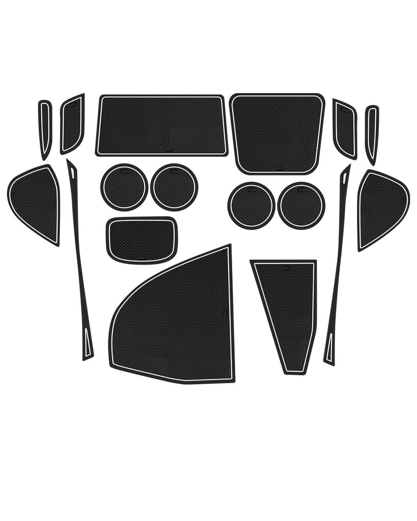 LANGBEAN Toyota Yaris Cross Exclusive Interior Rubber Mat, Non-Slip Mat, Door Pocket Mat, Scratch-Resistant,