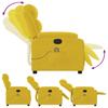 Electric Massage Chair Yellow Velvet