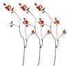 Yousheng 3 Pcs Faux Fall Leaves Stems Artificial Ficus Branches Fall Ficus Foliage for Vases Fall Table Centerpieces Farmhouse Decor