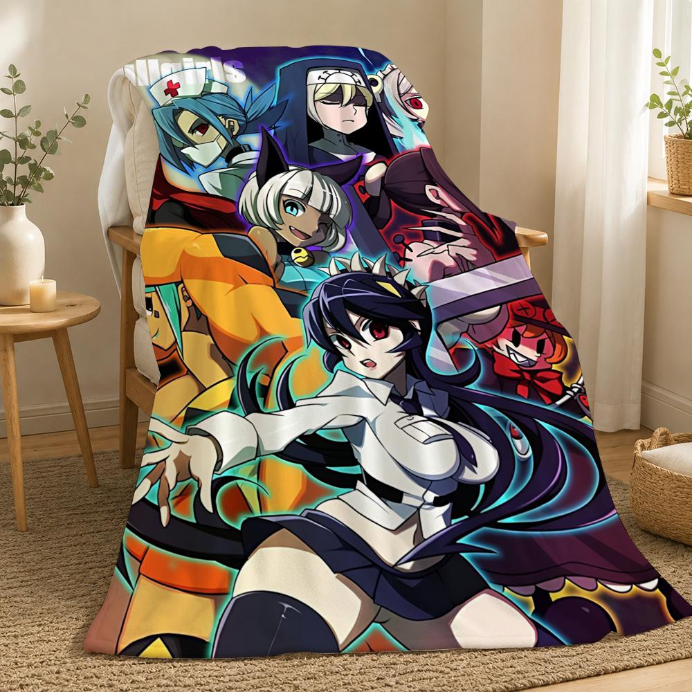 Игровое одеяло Skullgirls, 240 г, фланелевое, подходит для диванов, кроватей, офисов, изысканные подарочные одеяла
