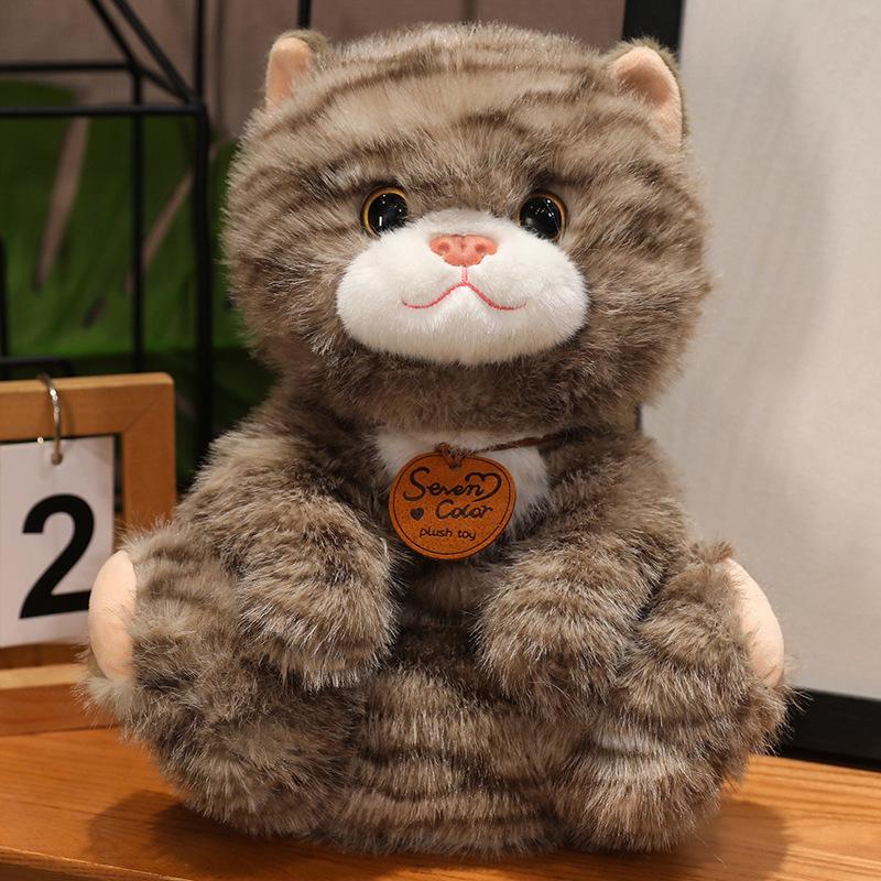 Новые 25/35 см милые плюшевые игрушки в виде кошки, мягкие, с декоративным узором, котенок, реалистичные животные, для детей и девочек, подарок на День святого Валентина