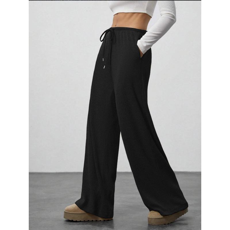 JKASHDK Женские модные повседневные однотонные брюки с высокой талией и принтом, брюки и капри