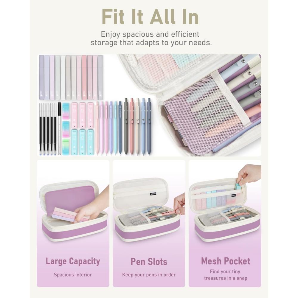 Four Candies Набор канцелярских принадлежностей, пенал, маркер, шариковая ручка, набор механических карандашей 0,5 и 0,7 мм, набор школьных принадлежностей, канцелярские принадлежности для студентов,