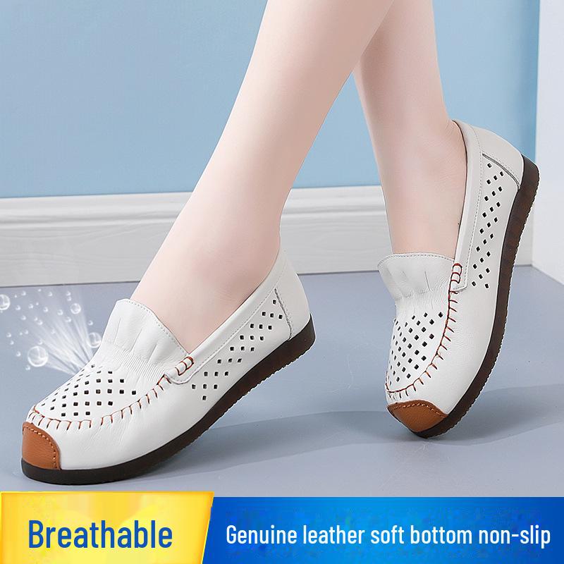 Весна 2024 г., корейский стиль, натуральная кожа, слипоны, мягкая подошва, для беременных женщин