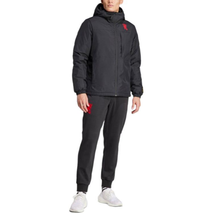 adidas Спортивные брюки с китайским логотипом Manchester United Dragon Series V1, черные мужские штаны IP9183